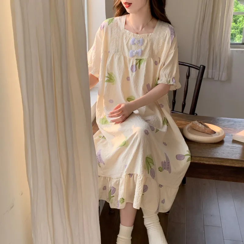 Ta Yan Nightgown Women's Apricot-6