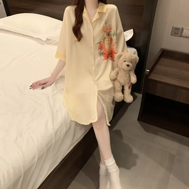 Ta Yan Nightgown Women's Yellow-5