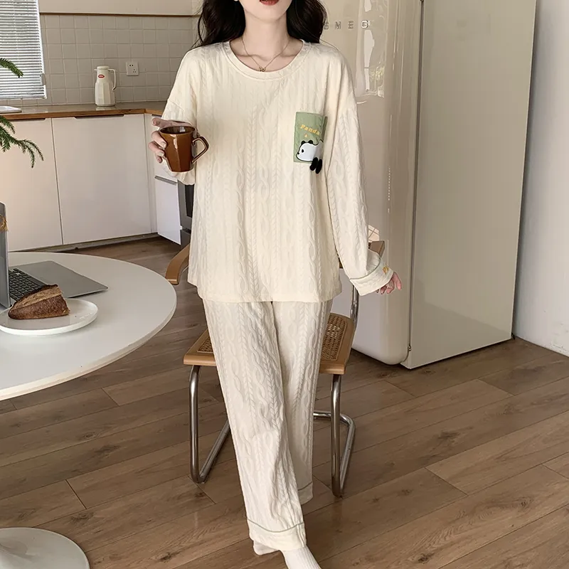 Ta Yan Pajama Set Unisex Apricot-3