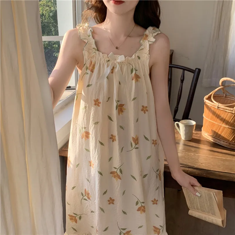 Ta Yan Nightgown Women's Apricot-4