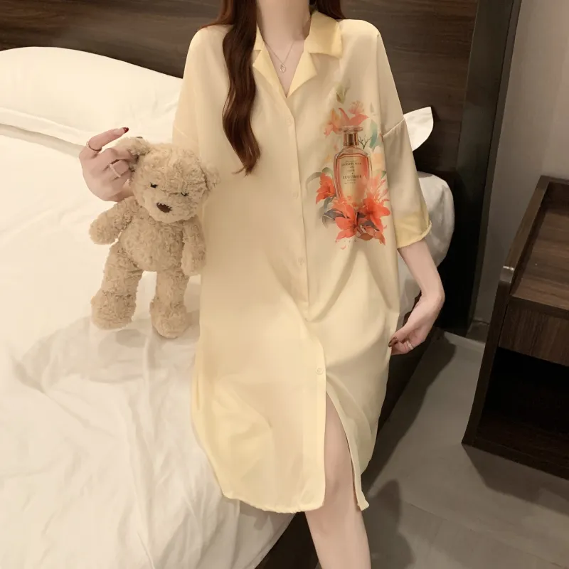 Ta Yan Nightgown Women's Yellow-6