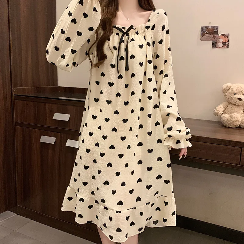 Ta Yan Nightgown Women's Apricot-4