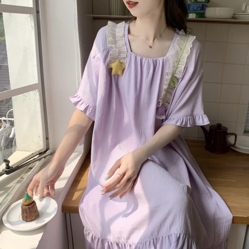 Ta Yan Nightgown Women's Purple-13