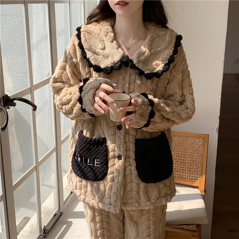 Ta Yan Pajama Set Women's Brown-2