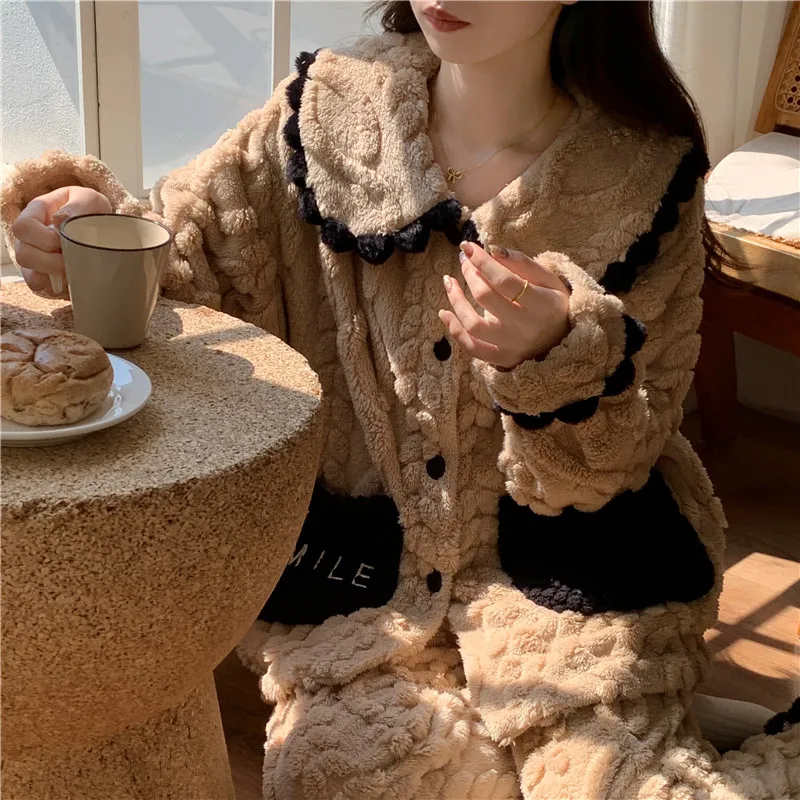Ta Yan Pajama Set Women's Brown-4