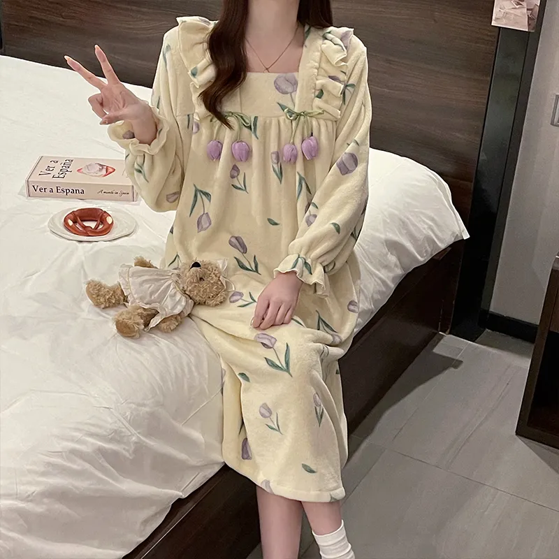 Ta Yan Nightgown Women's Apricot-3
