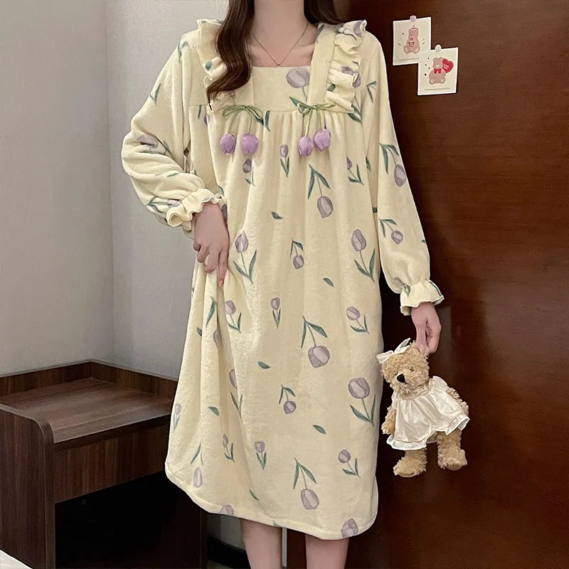 Ta Yan Nightgown Women's Apricot-2