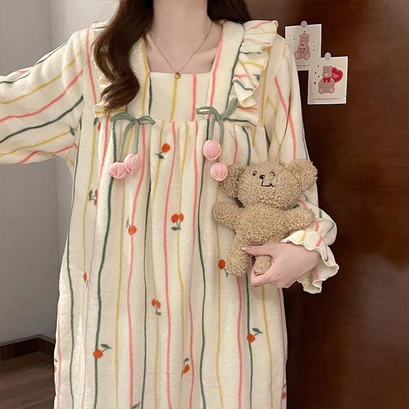 Ta Yan Nightgown Women's Apricot-2