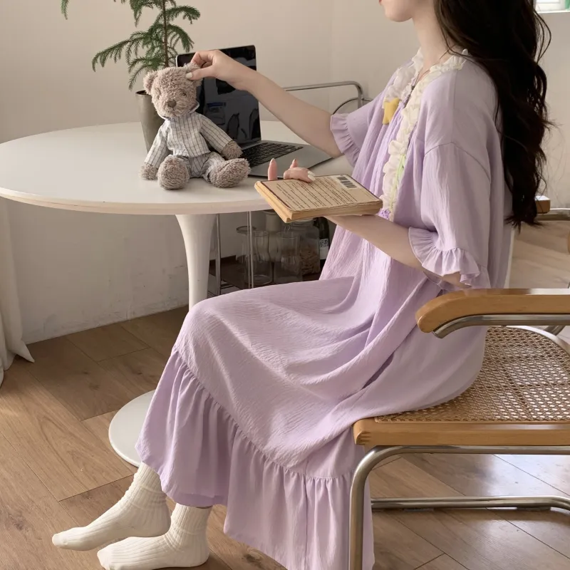 Ta Yan Nightgown Women's Purple-10