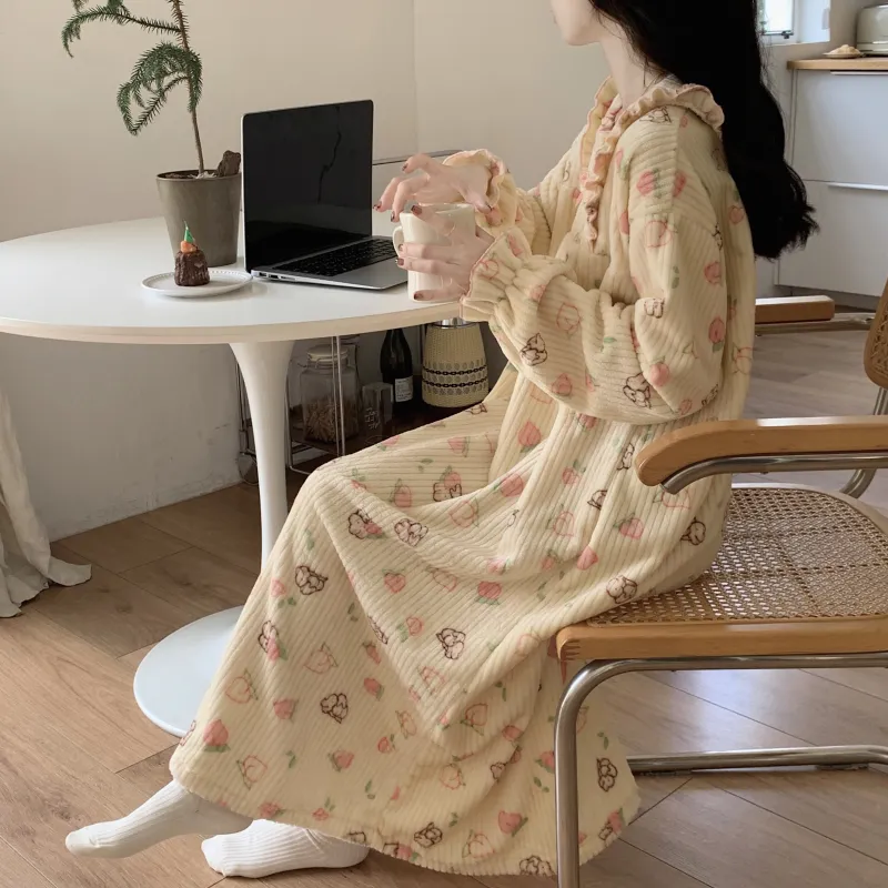 Ta Yan Nightgown Women's Apricot-5