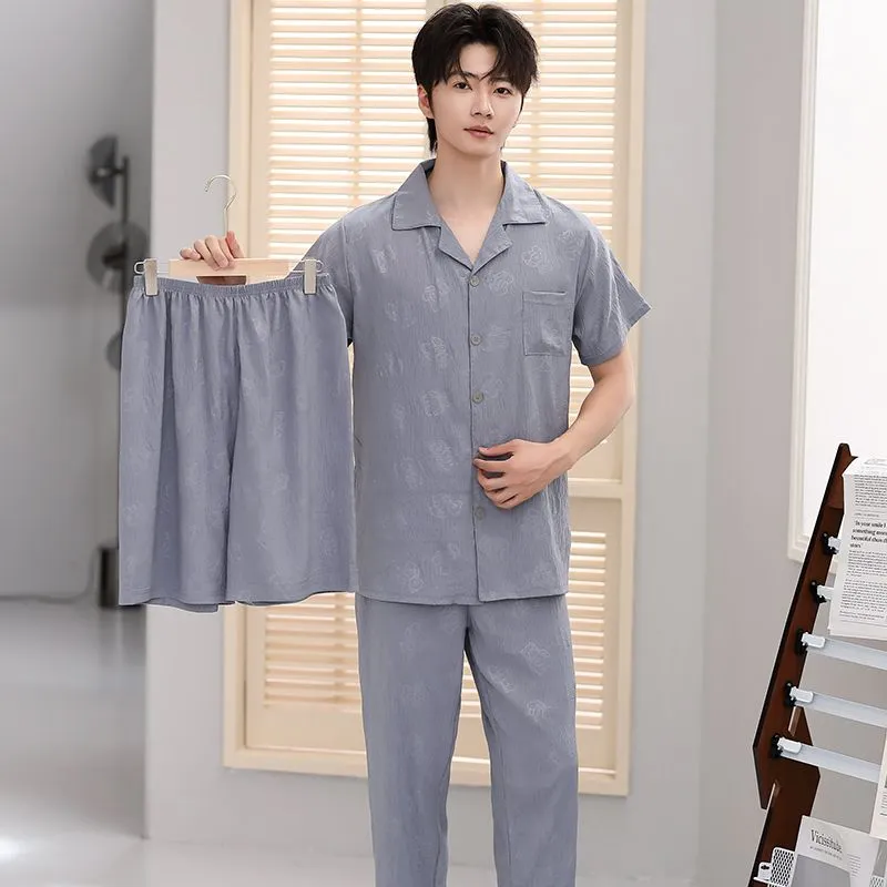 Ta Yan Pajama Set Men's Light Gray-1