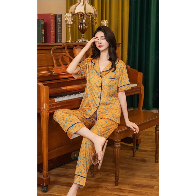 Ta Yan Pajama Set Women's Yellow-2