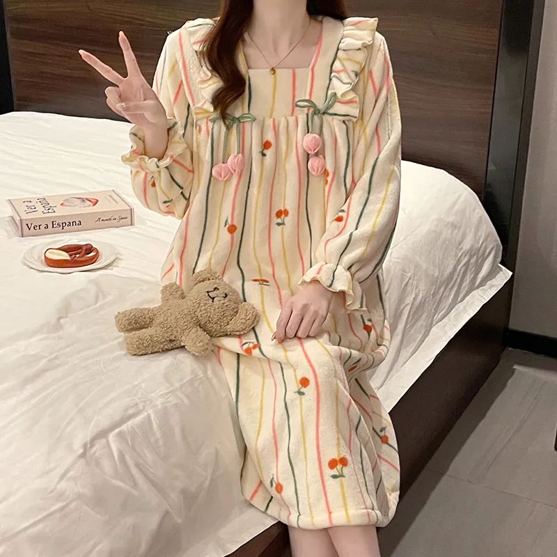 Ta Yan Nightgown Women's Apricot-1
