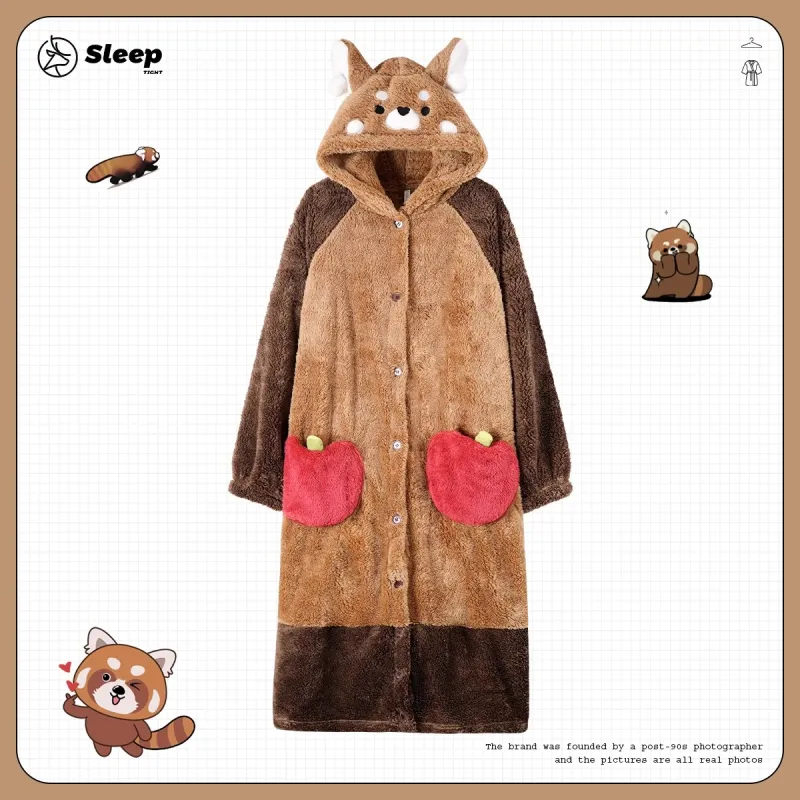 Ta Yan Pajama Robe Women's Brown-1