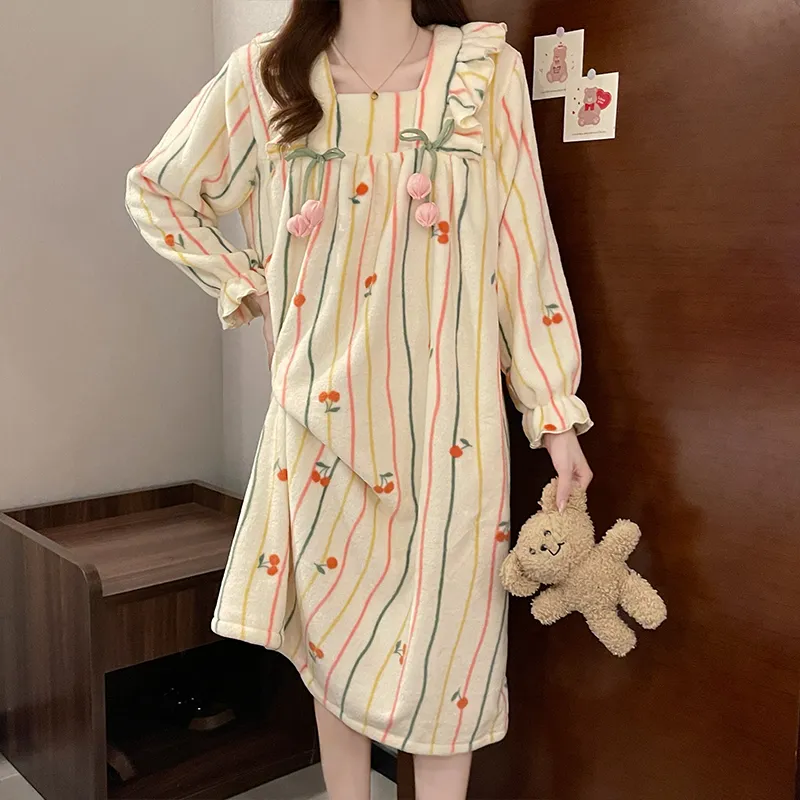 Ta Yan Nightgown Women's Apricot-3