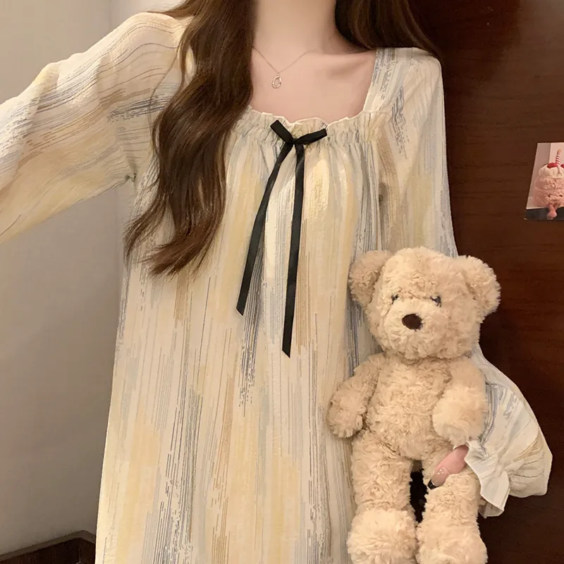 Ta Yan Nightgown Women's Apricot-2