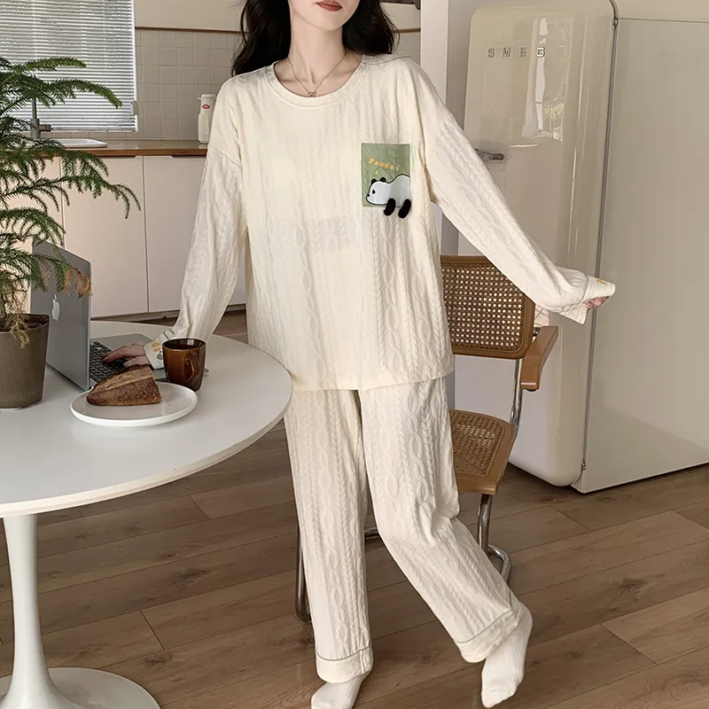 Ta Yan Pajama Set Unisex Apricot-4