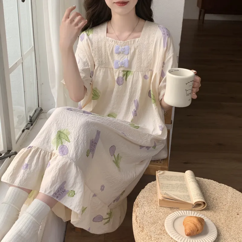 Ta Yan Nightgown Women's Apricot-13