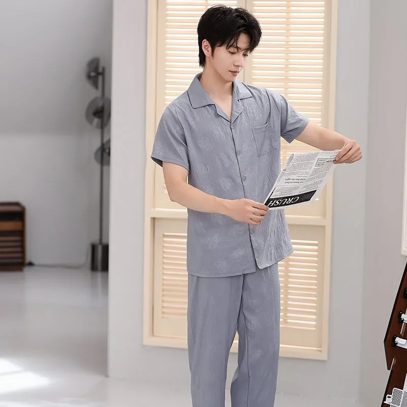 Ta Yan Pajama Set Men's Light Gray-4