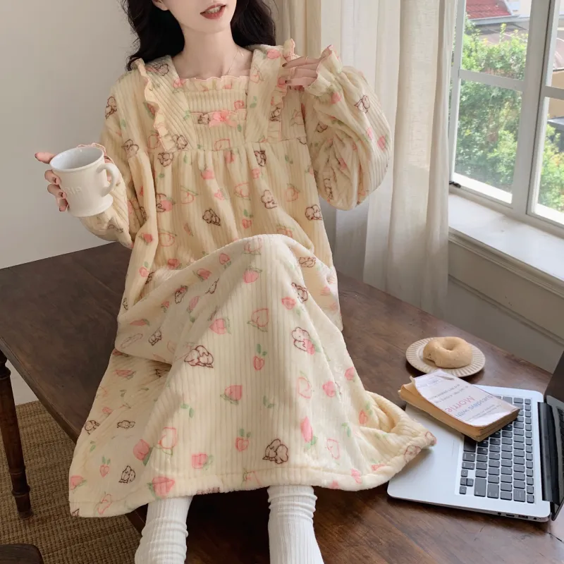 Ta Yan Nightgown Women's Apricot-2