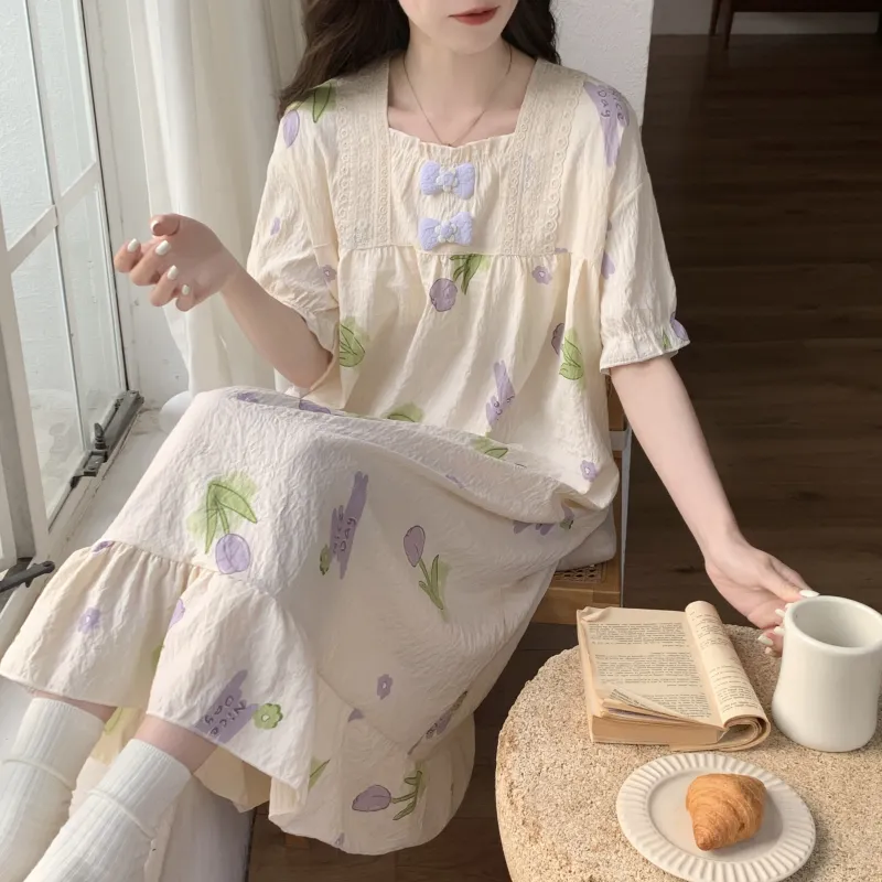 Ta Yan Nightgown Women's Apricot-12