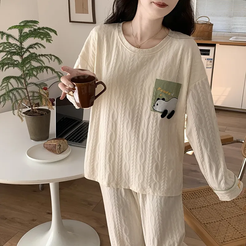Ta Yan Pajama Set Unisex Apricot-5