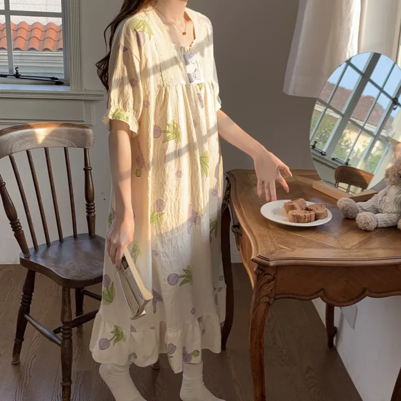 Ta Yan Nightgown Women's Apricot-1