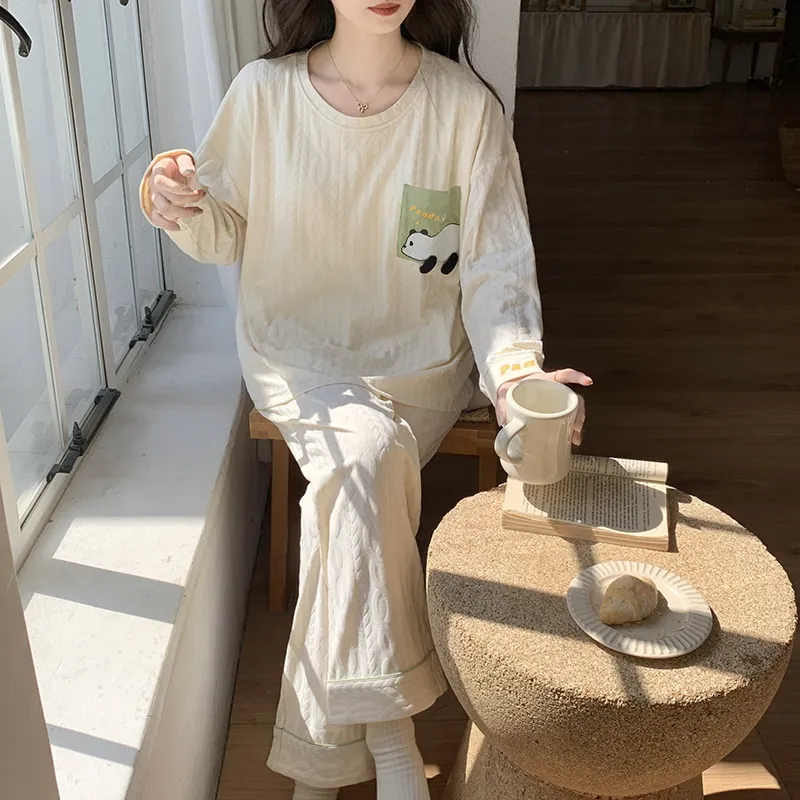 Ta Yan Pajama Set Unisex Apricot-1