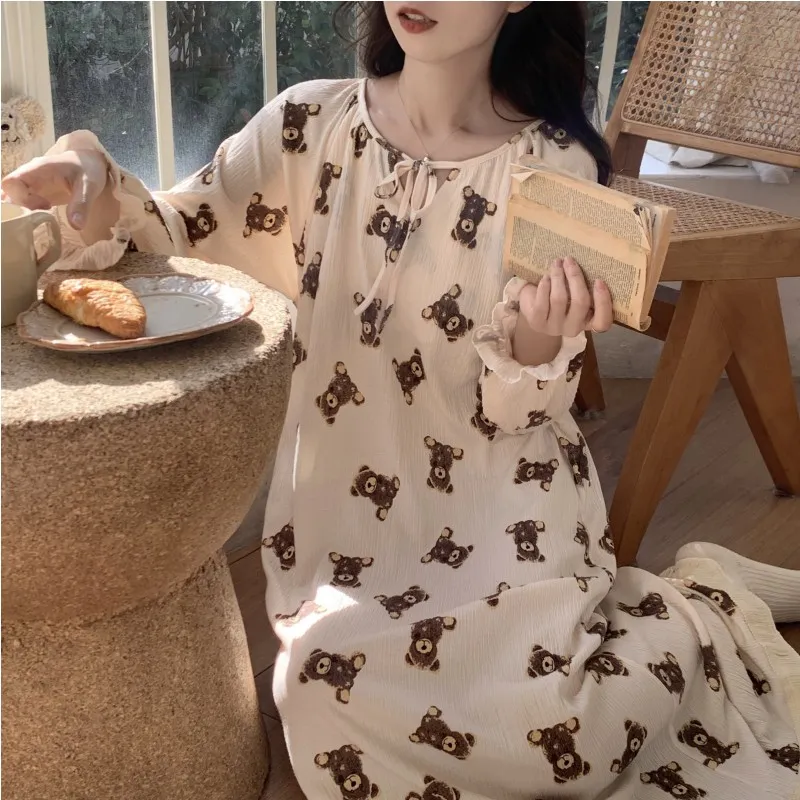 Ta Yan Nightgown Women's Apricot-4