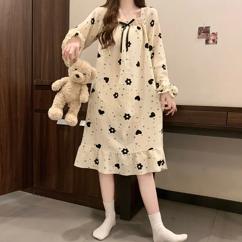 Ta Yan Nightgown Women's Apricot-3