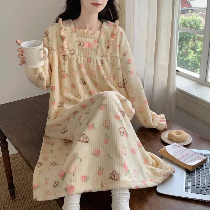 Ta Yan Nightgown Women's Apricot-1