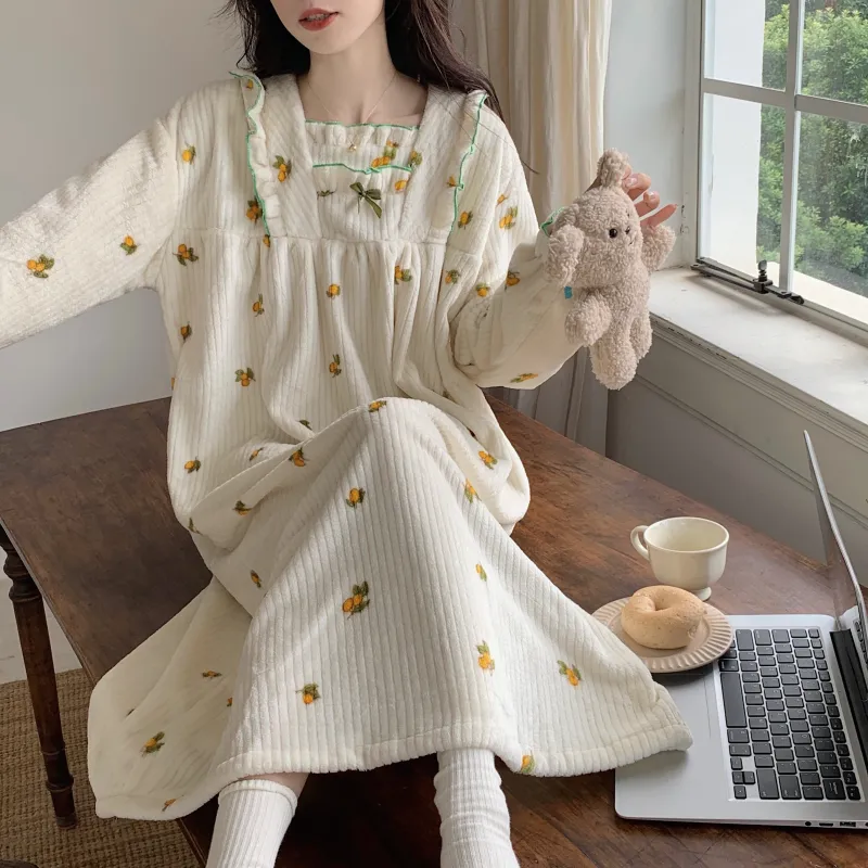Ta Yan Nightgown Women's Apricot-4