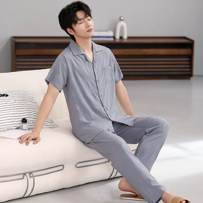 Ta Yan Pajama Set Men's Light Gray-3