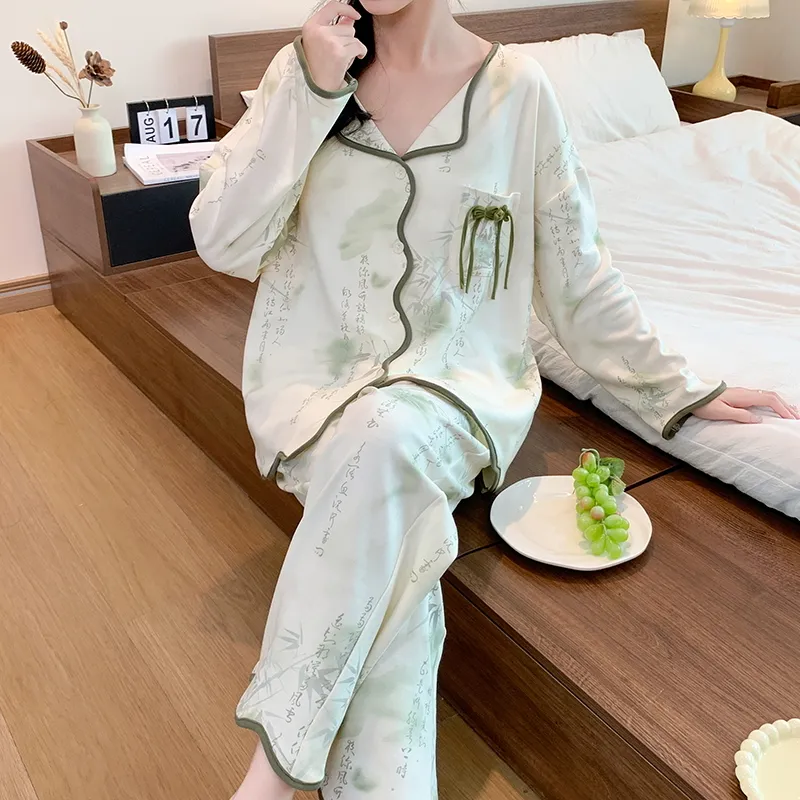 Ta Yan Pajama Set Women's Green-3