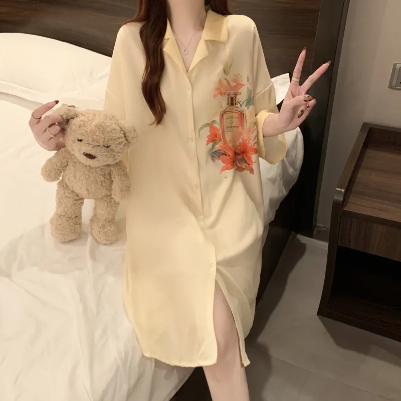 Ta Yan Nightgown Women's Yellow-7