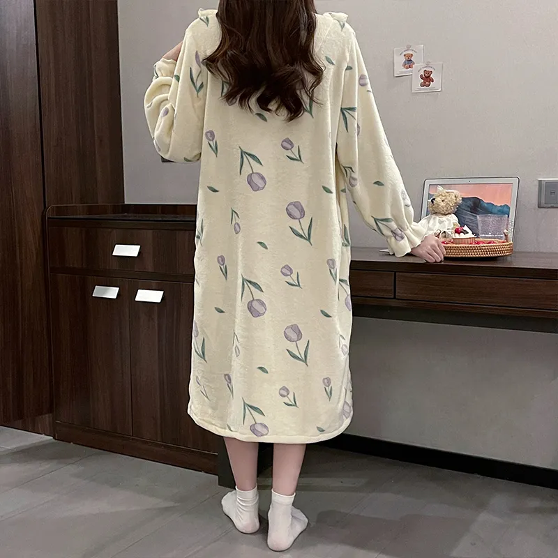 Ta Yan Nightgown Women's Apricot-5