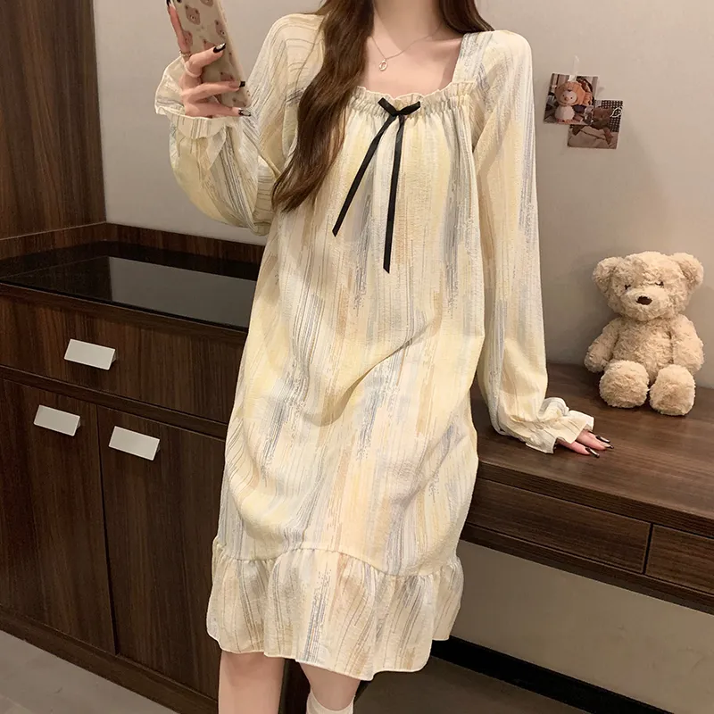 Ta Yan Nightgown Women's Apricot-5