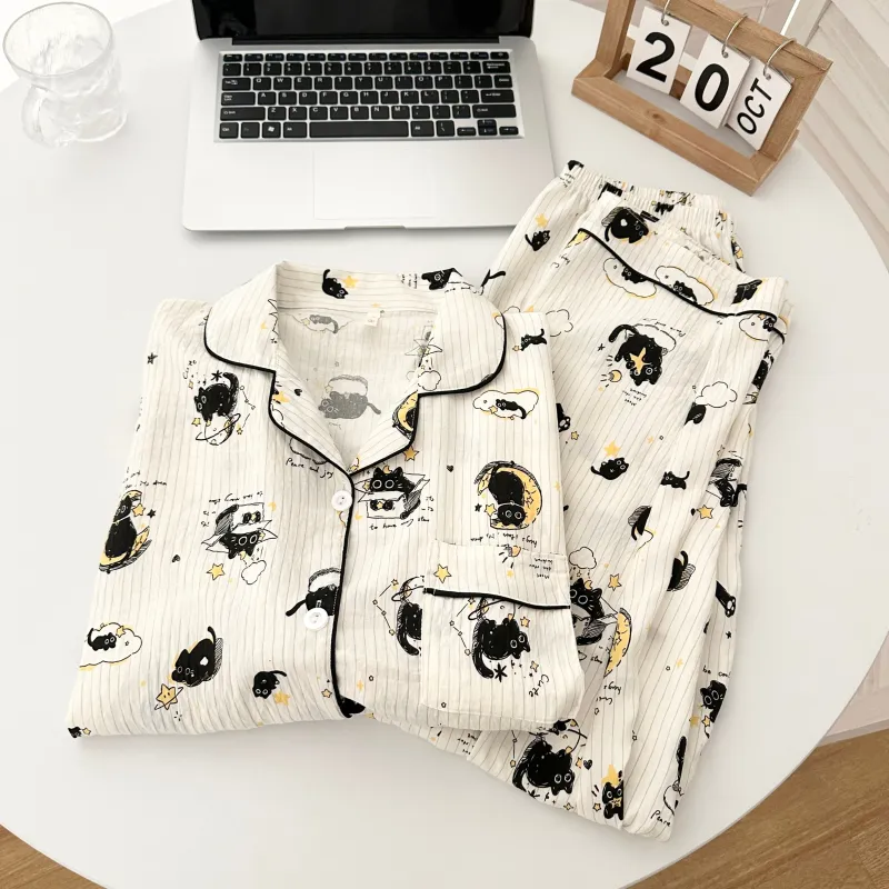 Ta Yan Pajama Set Women's Black-4