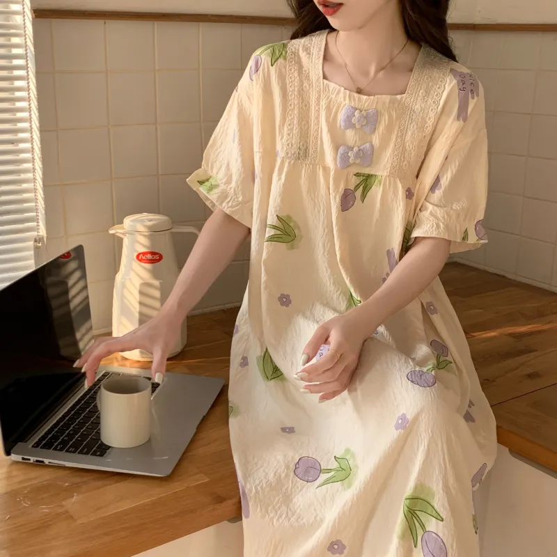 Ta Yan Nightgown Women's Apricot-11