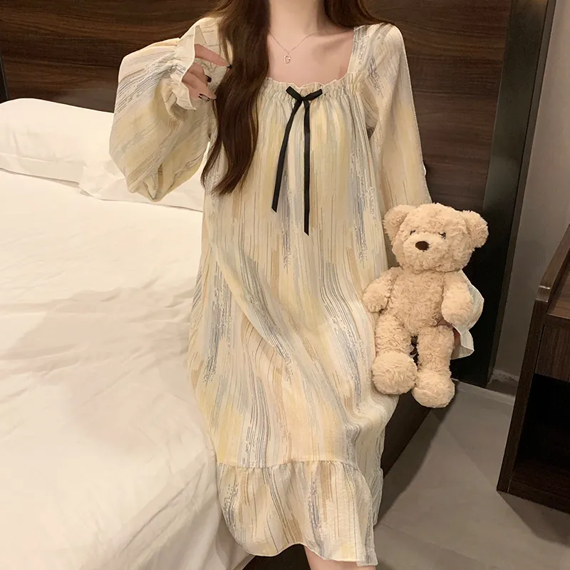 Ta Yan Nightgown Women's Apricot-1