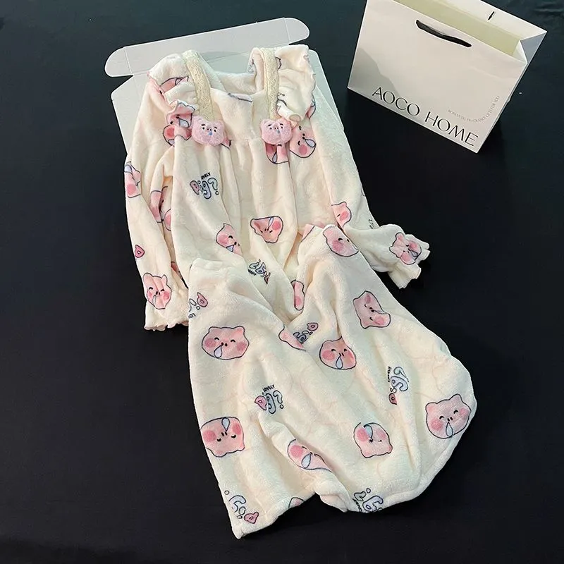 Ta Yan Nightgown Women's Apricot-2