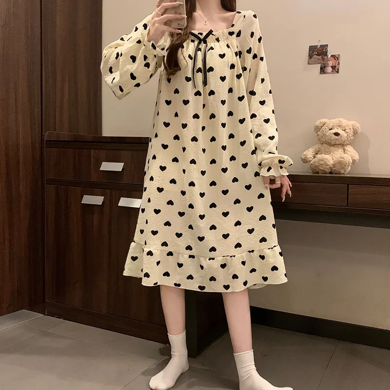 Ta Yan Nightgown Women's Apricot-5