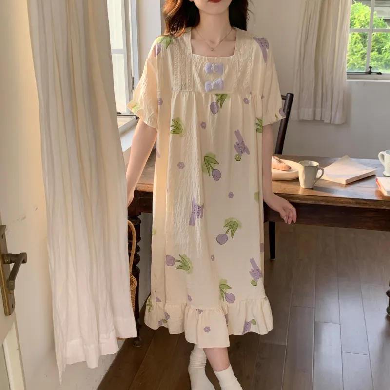 Ta Yan Nightgown Women's Apricot-9