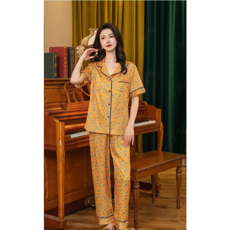 Ta Yan Pajama Set Women's Yellow-3