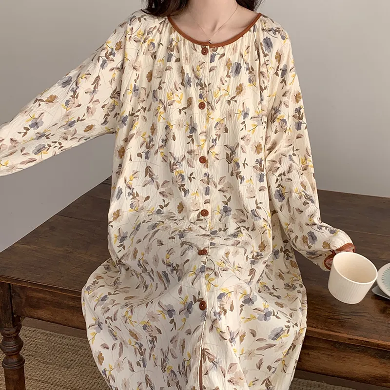 Ta Yan Nightgown Women's Apricot-2