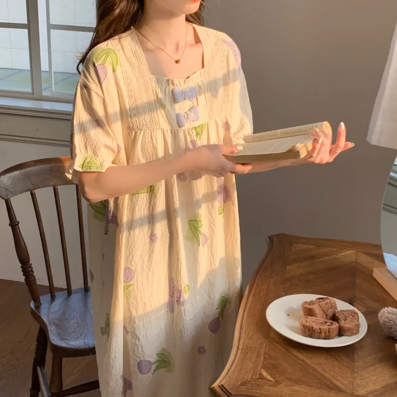 Ta Yan Nightgown Women's Apricot-2