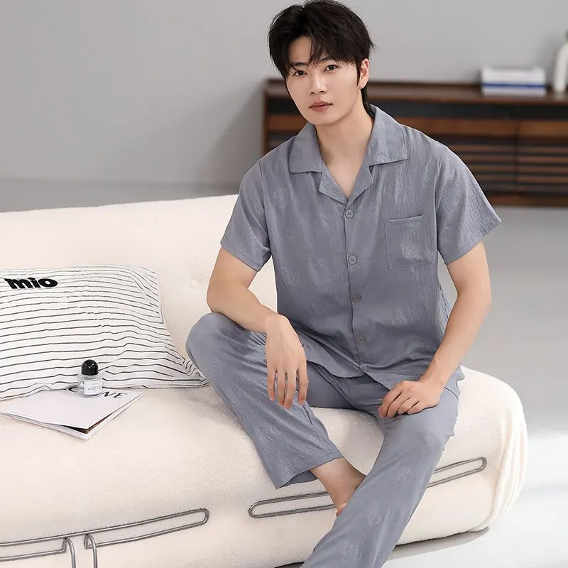 Ta Yan Pajama Set Men's Light Gray-2