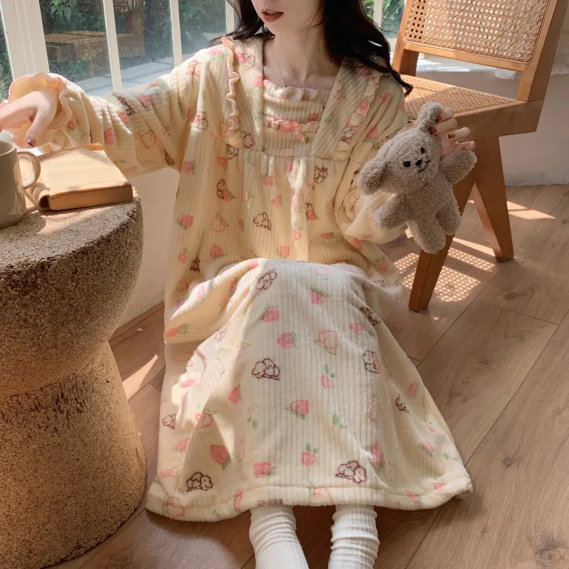 Ta Yan Nightgown Women's Apricot-3