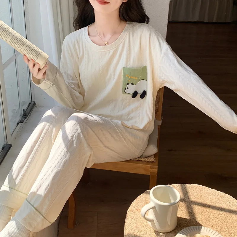 Ta Yan Pajama Set Unisex Apricot-2