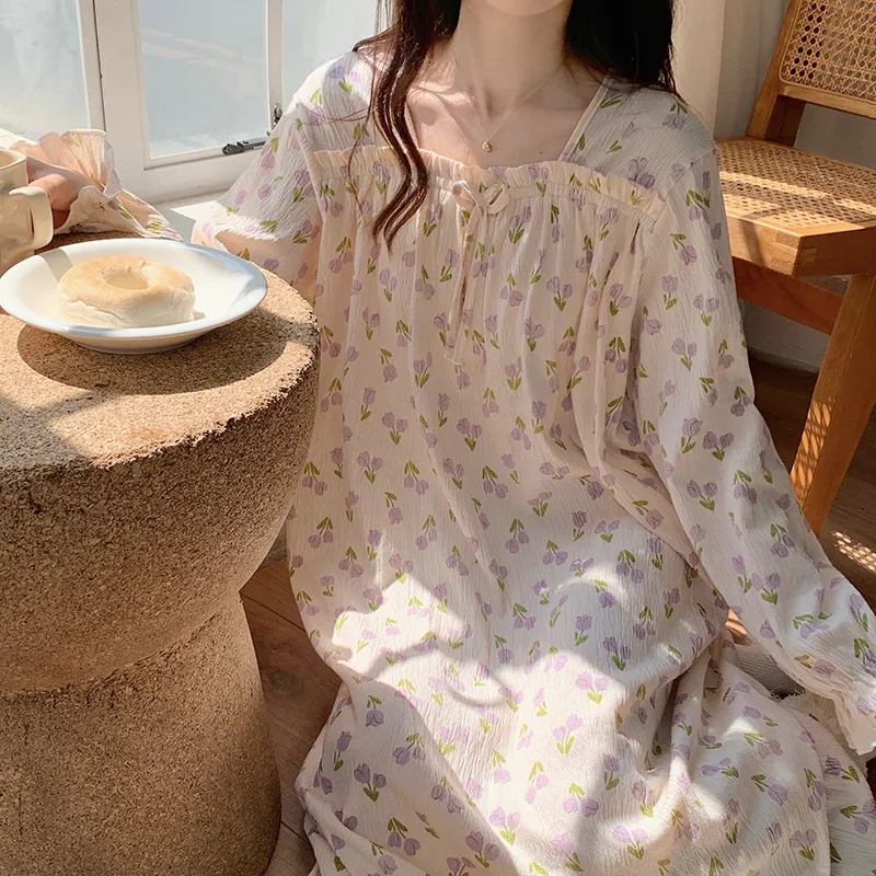 Ta Yan Nightgown Women's Apricot-3